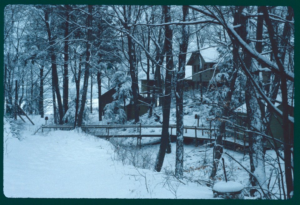 Winter view into Camp Gray 1989